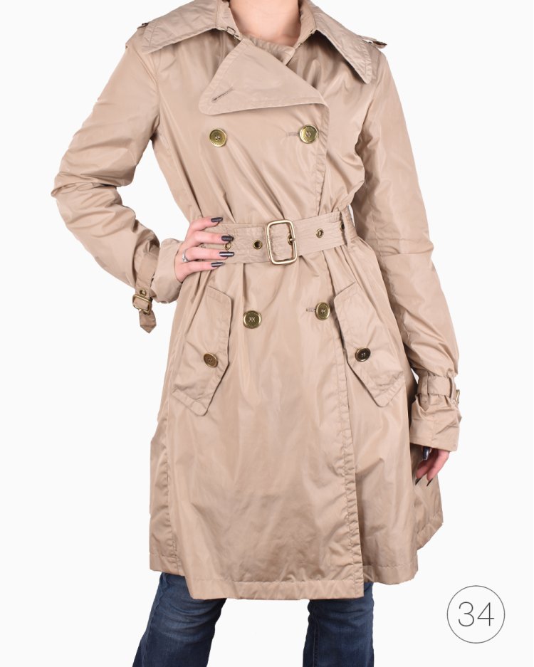 バーバリー　98cm Trench Coat Burberry Original Nylon Bege Feminino